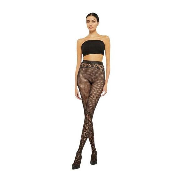 Wolford Floral Net Tights Umber XS 19437 / 4850 - Picture 2 of 9
